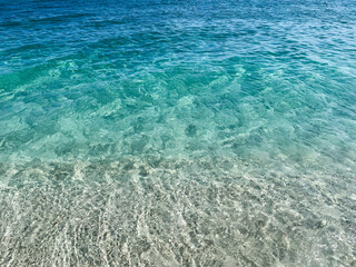 transparent water of a beach in Sardinia