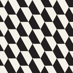 Obraz premium Vector seamless pattern. Repeating geometric elements. Stylish monochrome background design.