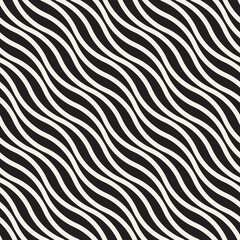 Vector seamless pattern. Repeating geometric elements. Stylish monochrome background design.