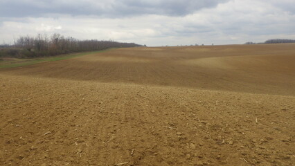 Fototapeta na wymiar soil on a field in agriculture