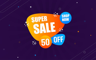  Super sale modern banner design.