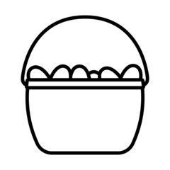 Easter Basket With Eggs Icon