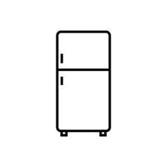 Refrigerator line icon, vector outline logo isolated on white background