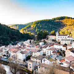 Fototapeta premium view of the village Avene