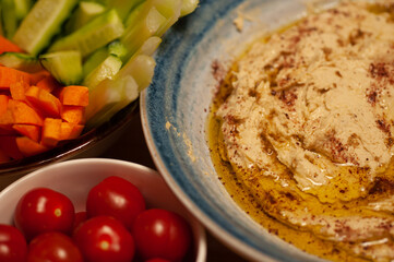 Hummus with vegetables