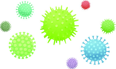 covid-19 viruses symbol set
