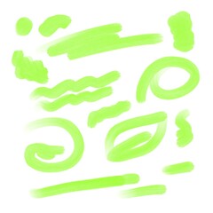 Abstract hand drawn green blots background. Design element in Watercolor style