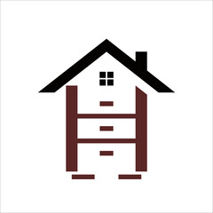 Creative Letter H Logo Vector. Cabinetry Company Logo Design Vector Template.