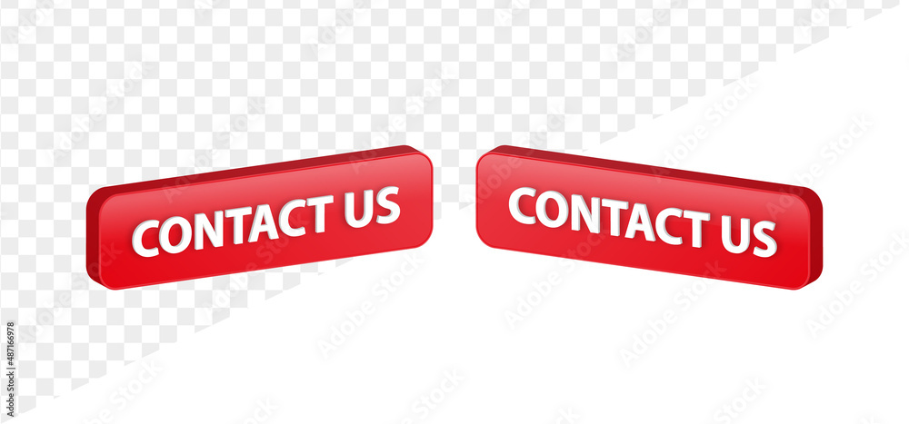 Poster 3d contact us banner label button web 3d buttons