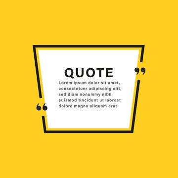 quote box frame. texting boxes with quotation marks. line quote frames	