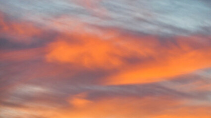 luminous background flaming sunset in the sky 