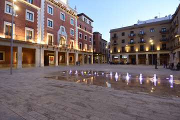 Fototapeta na wymiar square of Espanya, Tortosa, Tarragona province, Catalonia, Spain