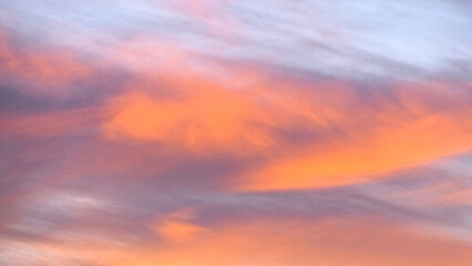 beautiful flaming sunset in the sky background