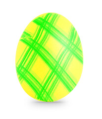 easter egg with shadow isolated on white background.