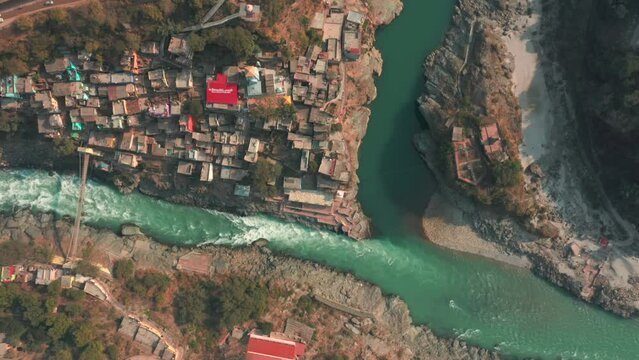 Aerial view of Rishikesh township