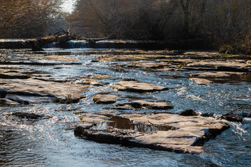 waterfalls of the Aille river, in Provence