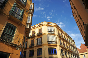 Fototapeta premium Edificios del centro histórico de Málaga, capital de la Costa del Sol. Andalucía, España.