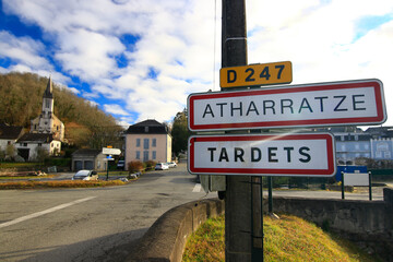 Panneau de Tardets-Sorholus en Soule, Pays Basque