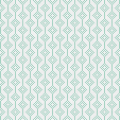 Nordic knitting seamless pattern, traditional knitted border, vector geometric background
