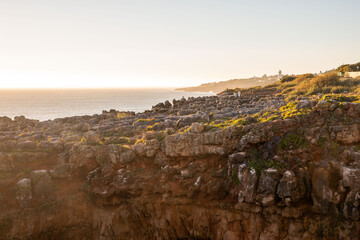 Fototapeta na wymiar Landscape with beautiful Atlantic coast of Setubal, Portugal