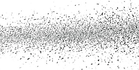 Abstract vector noise. Small particles of debris and dust. Distressed uneven background. Grunge texture overlay with fine grains isolated on white background. Vector illustration. EPS10.
