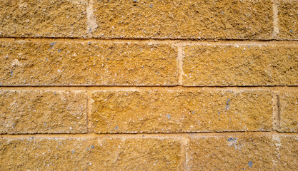 Mustard yellow brick wall for a book cover.