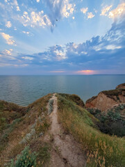 sunset over the sea