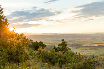 Naklejka na ściany i meble Extensive Views of Northern Colorado At Sunset