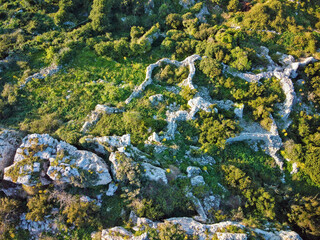 Aerial View of Bronze Age or Medieval Settlement