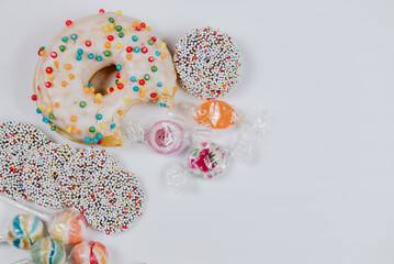 Zdjęcie słodyczy na tło