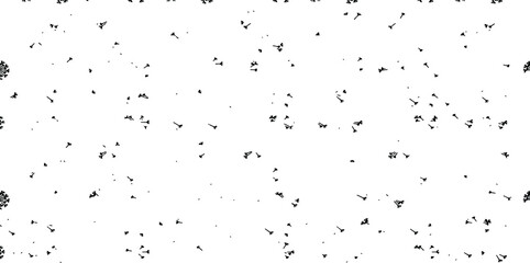 Monochrome texture composed of irregular graphic elements. Distressed uneven grunge background. Abstract vector illustration. Overlay for interesting effect and depth. Isolated on white background.