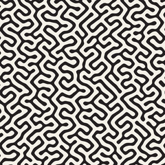 Vector seamless pattern. Repeating geometric abstract elements. Stylish monochrome background design.