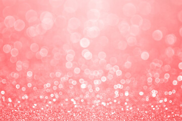 Coral pink and peach glitter Mother's Day lady bokeh background