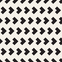 Vector seamless pattern. Repeating geometric abstract elements. Stylish monochrome background design.