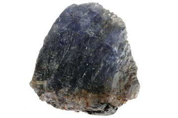 tanzanite from Merelani Hills, Tanzania isolated on white background