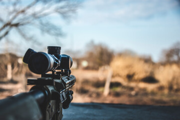 Obraz premium Μ4 multicam with scope