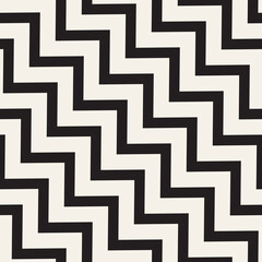 Vector seamless pattern. Repeating geometric abstract elements. Stylish monochrome background design.