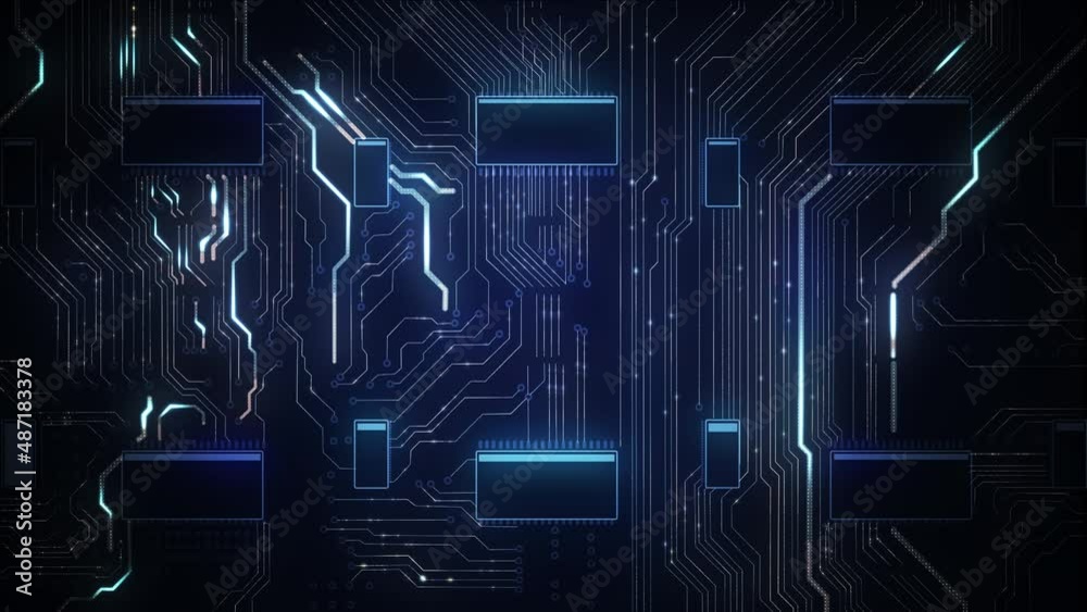 Wall mural technology background/technology background of the abstract computer motherboard, can be used in the