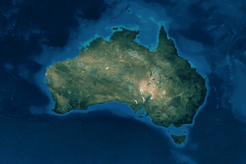 Australia from space. Elements of this image furnished by NASA © Artsiom P