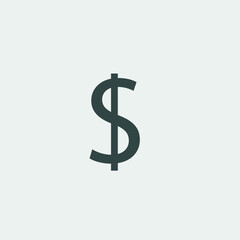 Dollar sign vector icon illustration sign