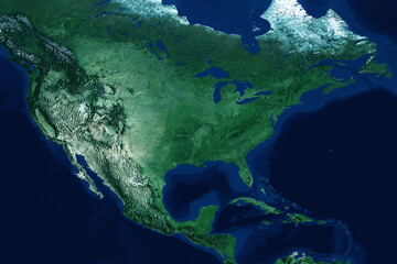 North America from space. Elements of this image furnished by NASA