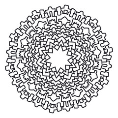 geometric circle design vector background for coloring page