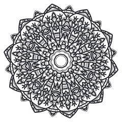 ornate circle decor vector background for coloring page