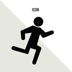Fototapeta na wymiar Running man vector icon illustration sign