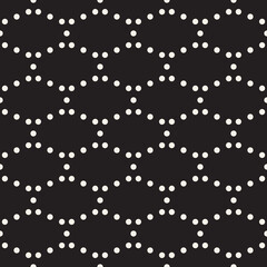 Vector seamless pattern. Repeating geometric elements. Stylish abstract monochrome background design.