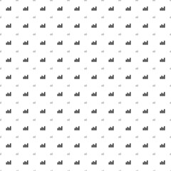 Square seamless background pattern from black chart line symbols are different sizes and opacity. The pattern is evenly filled. Vector illustration on white background
