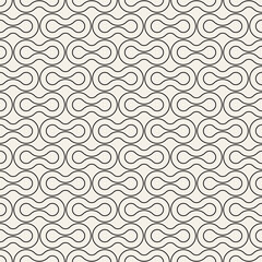 Vector seamless pattern. Repeating geometric abstract elements. Stylish monochrome background design.