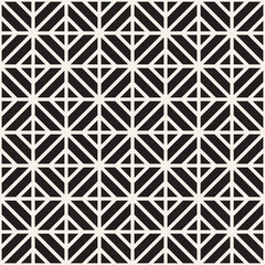 Vector seamless pattern. Repeating geometric abstract elements. Stylish monochrome background design.