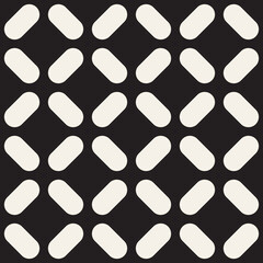 Vector seamless pattern. Repeating geometric abstract elements. Stylish monochrome background design.