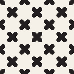 Fototapeta premium Vector seamless pattern. Repeating geometric abstract elements. Stylish monochrome background design.